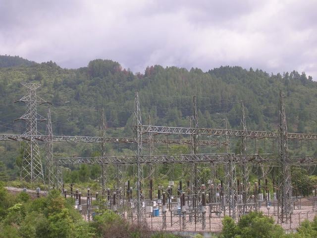 Proyek dan PLTA Asahan di hulu Sungai Asahan, Kabupaten Toba Samosir, Sumatra Utara.