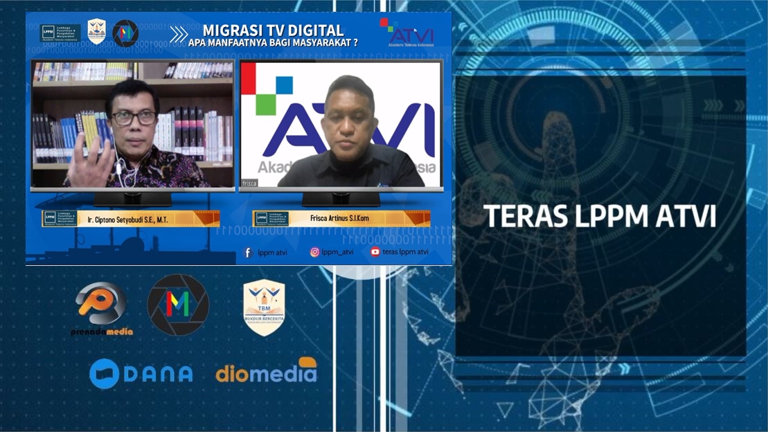 Acara Bincang Santai Teras LPPM Akademi Televisi Indonesia (ATVI)  melalui channel Youtube, Kamis malam (16/12). 