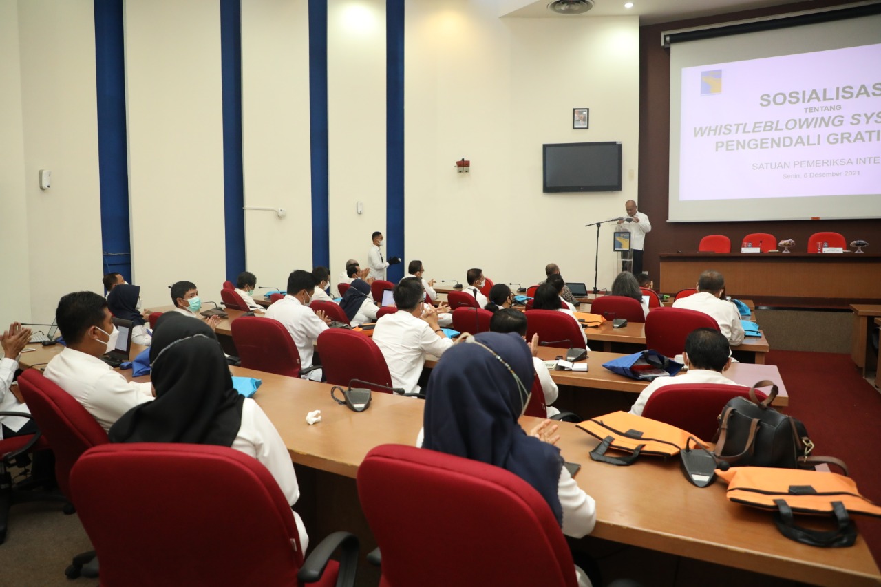 Kegiatan Sosialisasi Whistleblowing System dan Pemahaman Gratifikasi yang dilaksanakan pada Senin (6/12) di Batam.