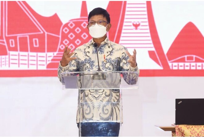Menkominfo Johnny G Plate di acara Smart City COnference