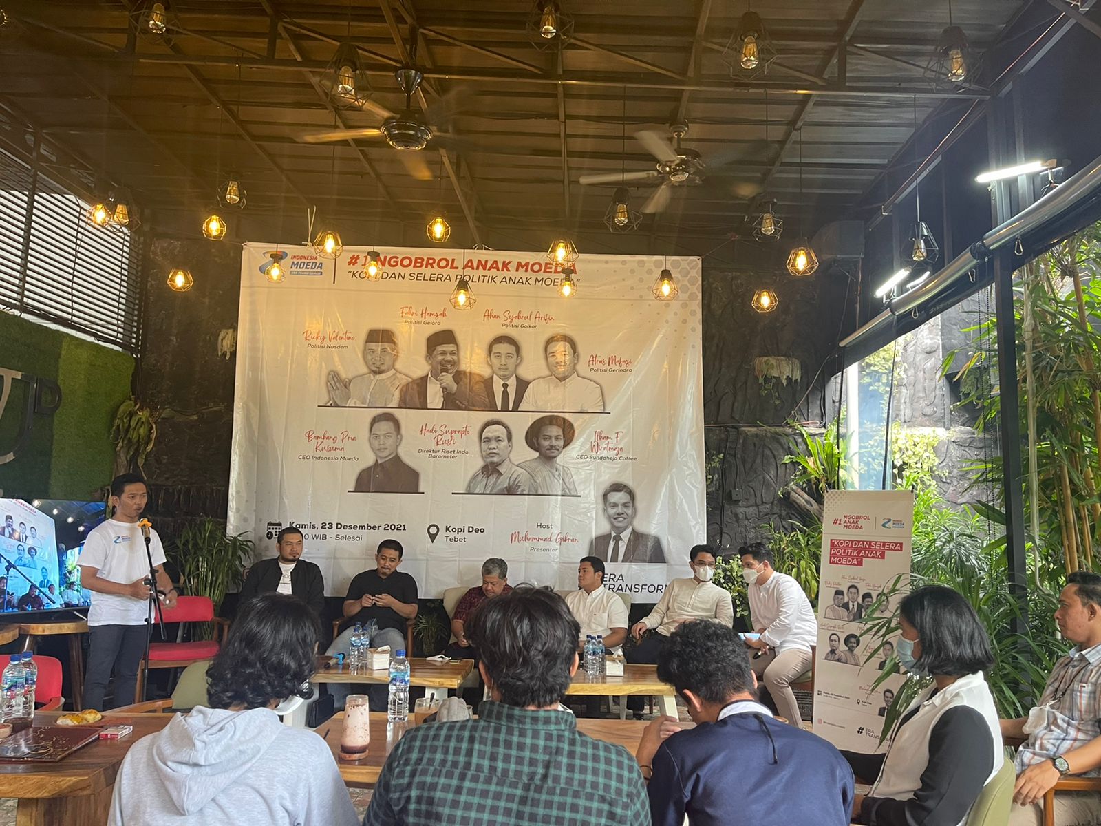 ideForum “Ngobrol Anak Moeda: Kopi dan Selera Politik Anak Muda” di Jakarta, mengajak tokoh muda lintas parpol dukung Erick Thohir for Presi