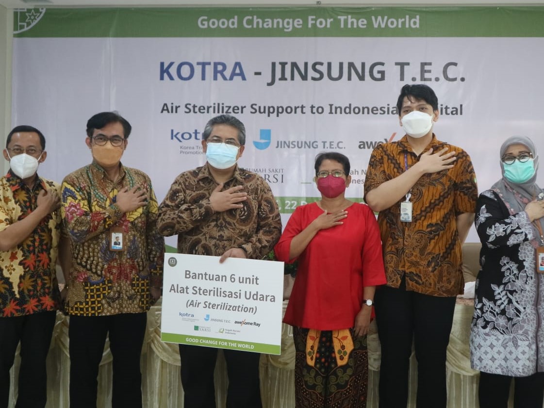 Peralatan sterilisasi udara tersebut dipasang di Rumah Sakit Islam Yarsi Jakarta guna mendukung penanganan pasien covid-19.