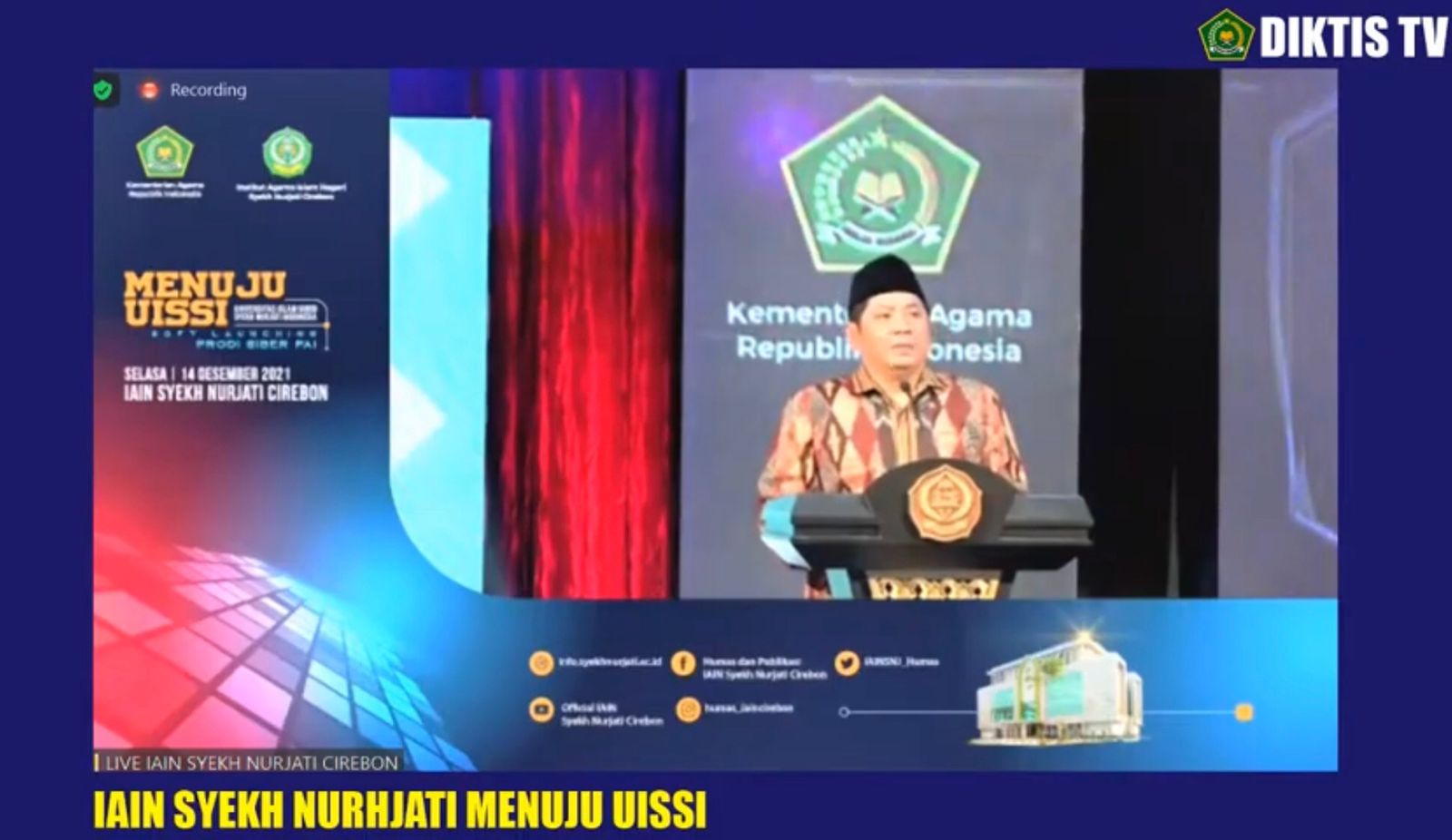 Direktur Jenderal Pendidikan Islam Kementerian Agama M Ali Ramdhani