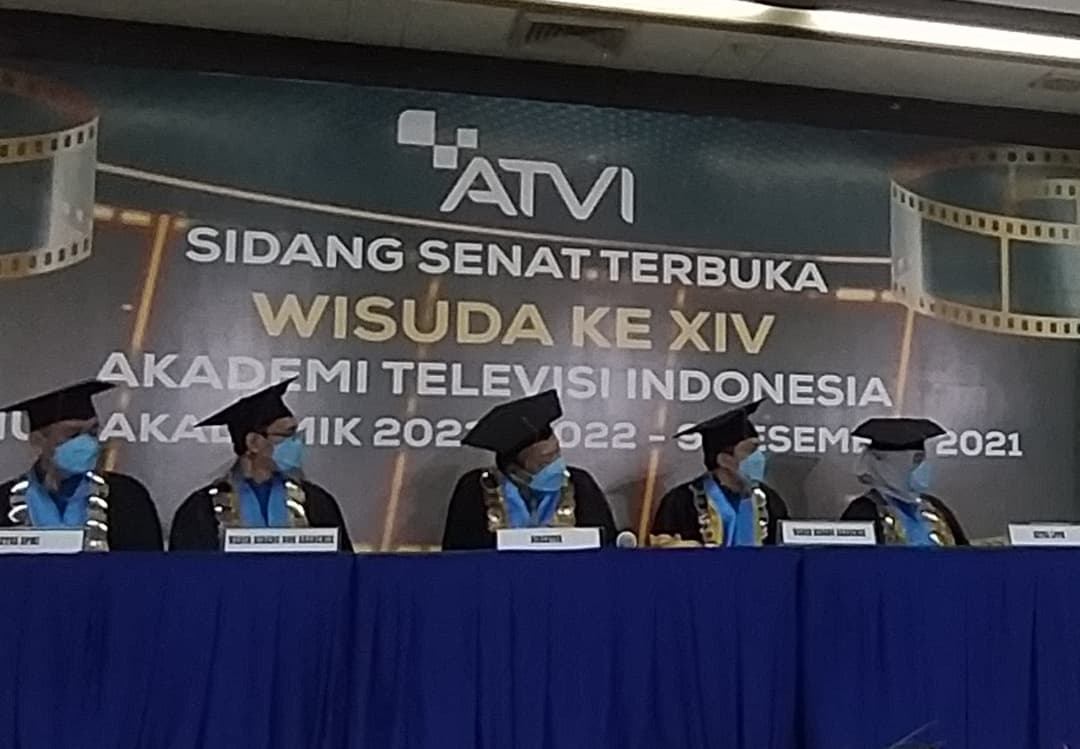 Sidang Terbuka Senat Akademi Televisi Indonesia (ATVI) dengan acara pokok wisuda ahli madya mahasiswa Angkatan ke-XIV. 