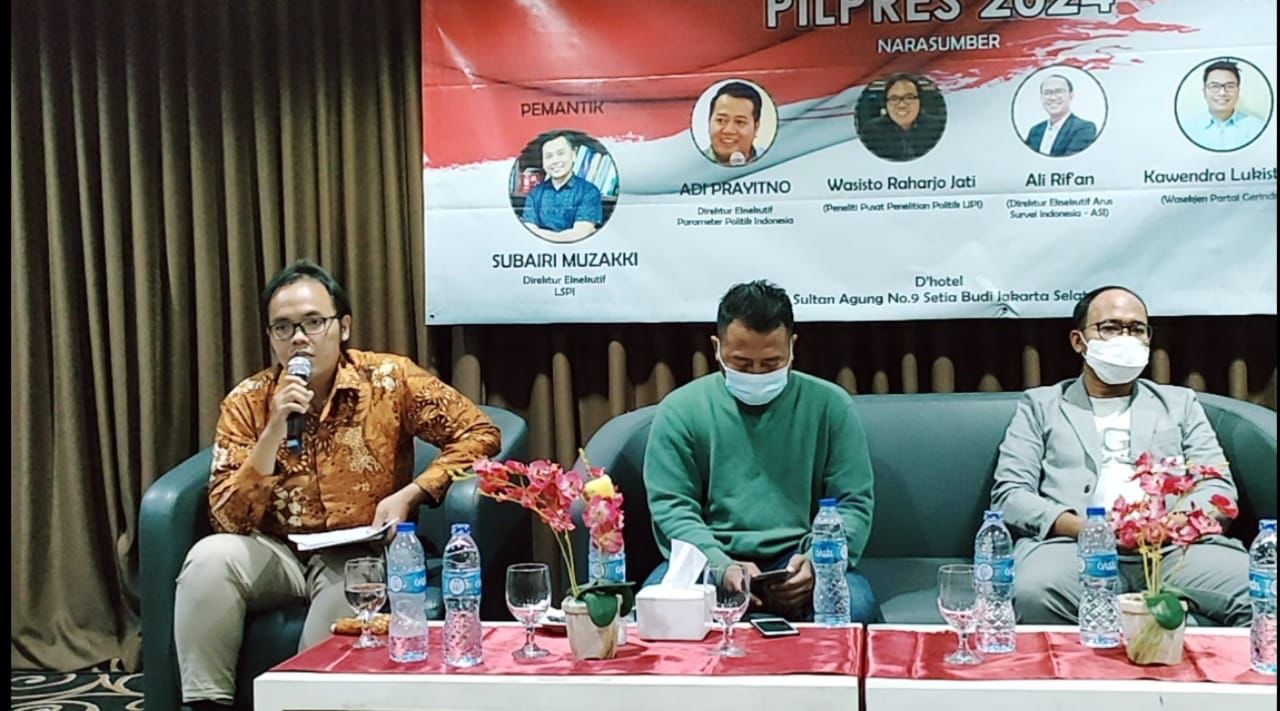 Seminar dan diseminasi hasil survei Arus Survei Indoensia mengenai Elektabilitas calon presiden dari klaster menteri