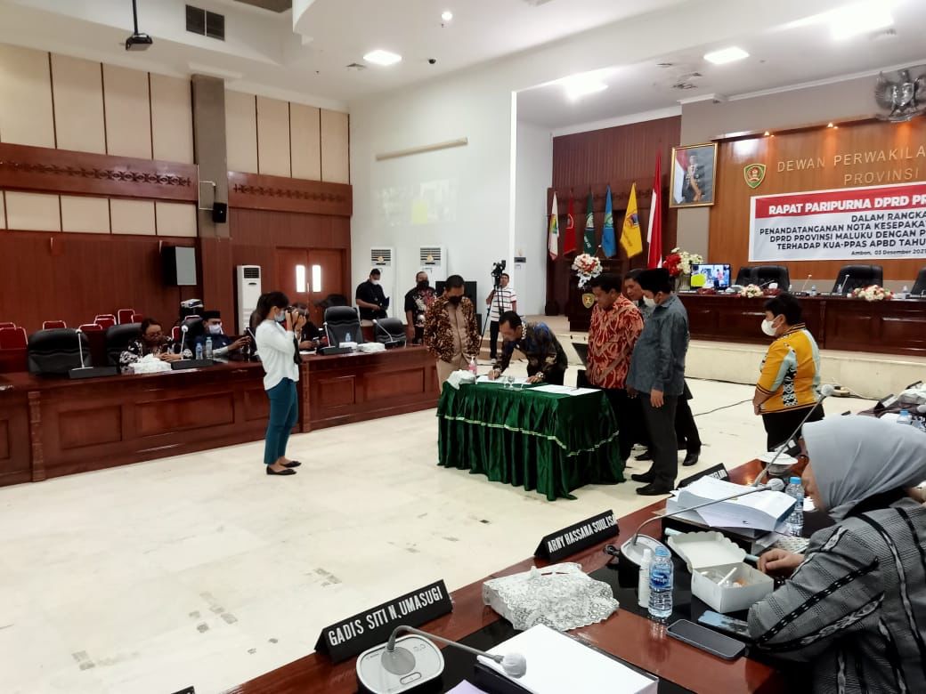 Pengesahan KUA-PPAS Provinsi Maluku 2022 oleh DPRD Maluku