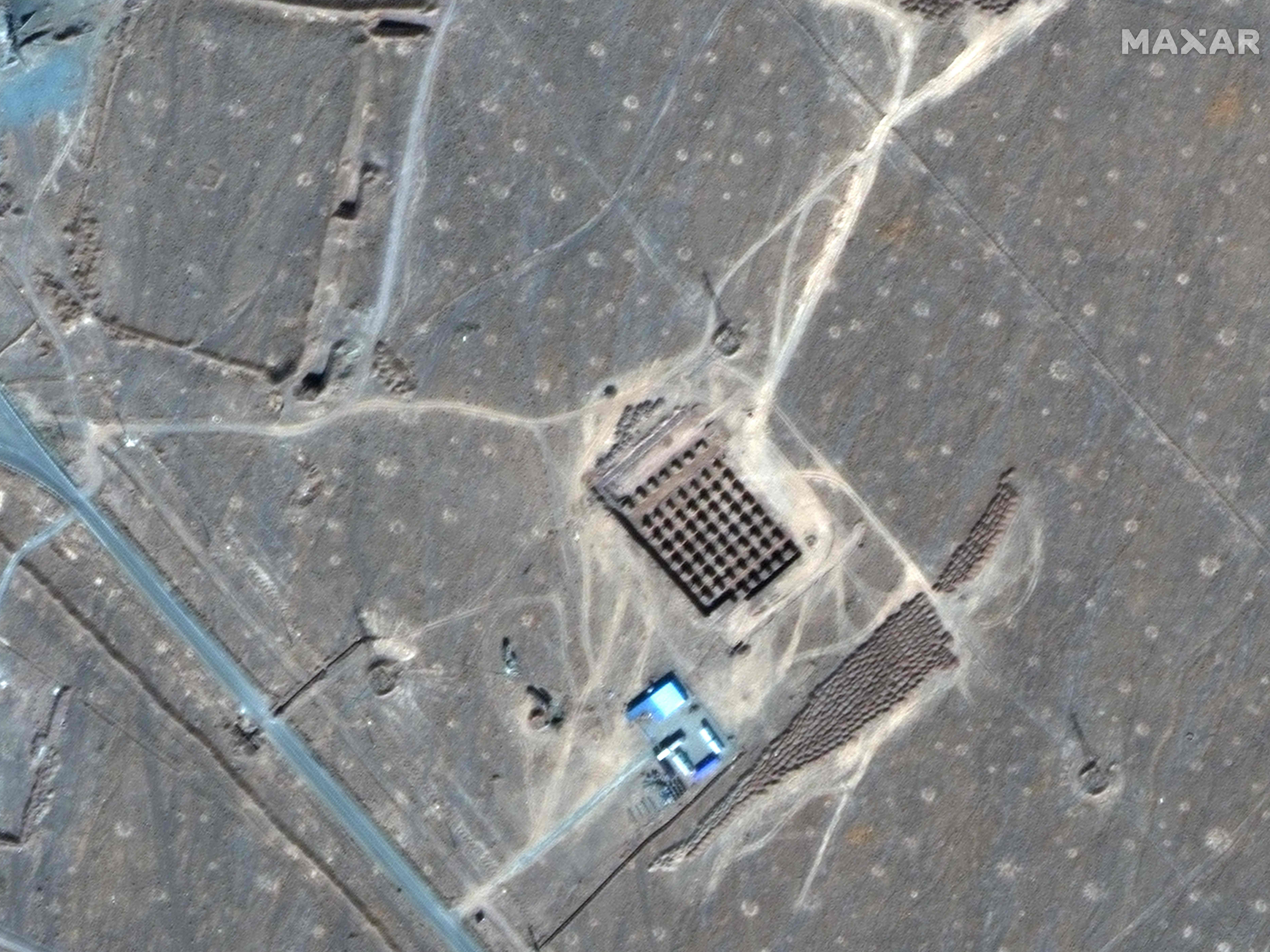 Gambar satelit tentang Pabrik Pengayaan Bahan Bakar Fordow Iran (FFEP), timur laut kota Qom Iran.