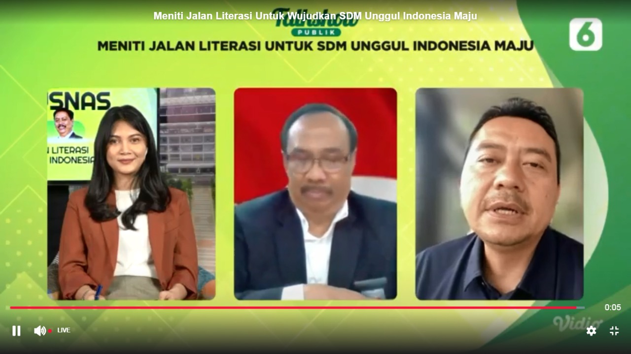 Talkshow Perpusnas mengenai literasi