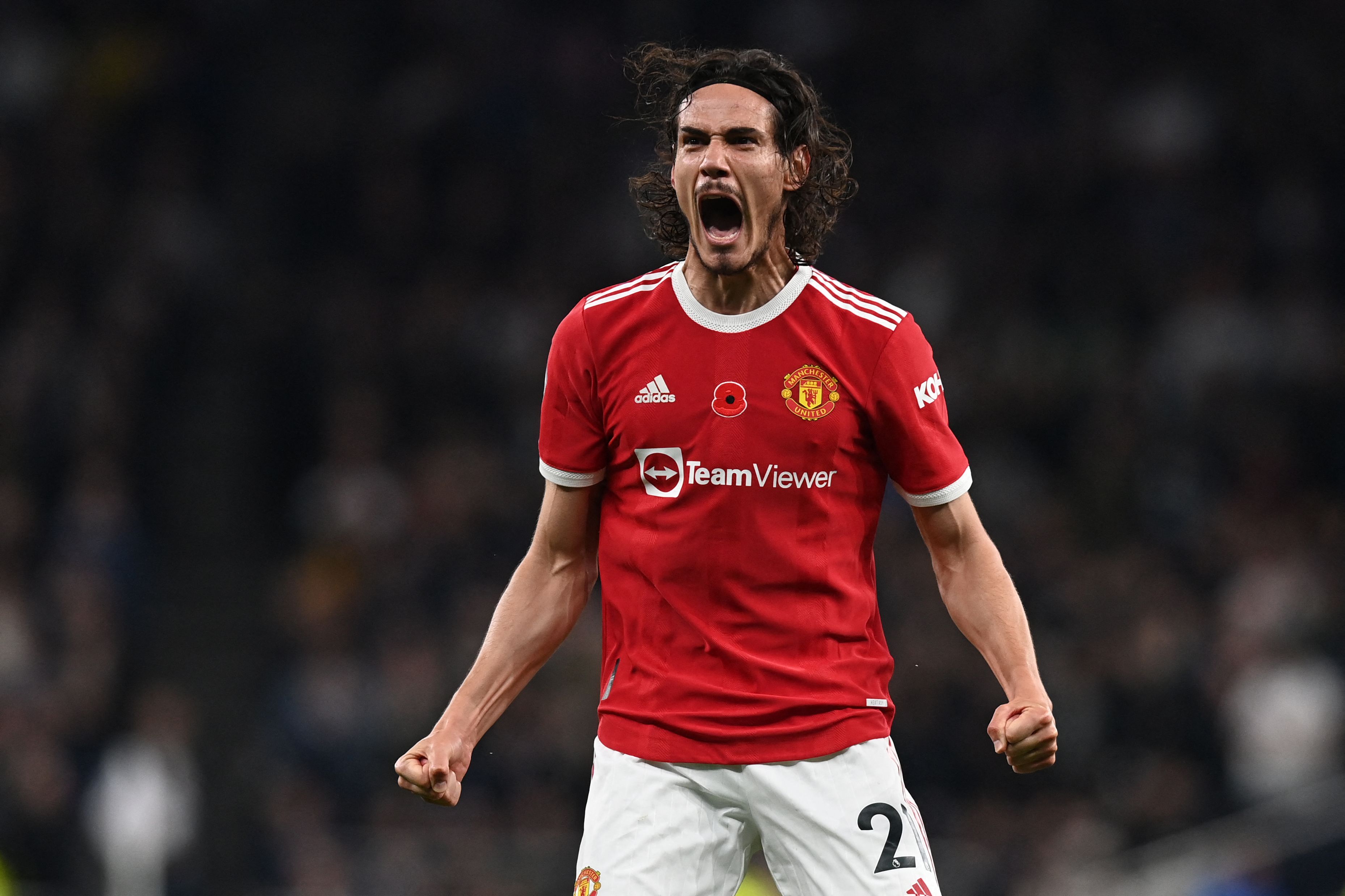 Penyerang Manchester United Edinson Cavani