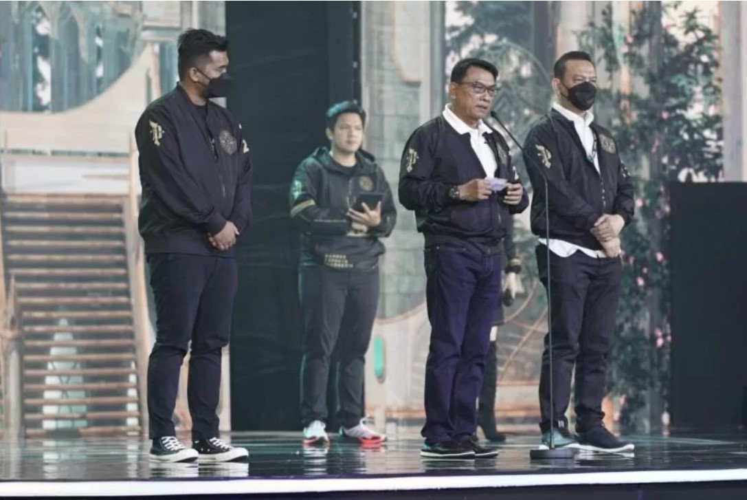 Kepala Staf Kepresidenan Moeldoko saat penutupan dan Grand Final PPE 2021 di Bali, Jumat (17/12).