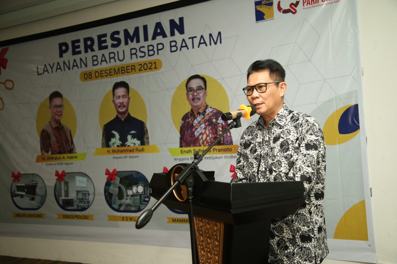 Direktur RSBP Batam, dr. Afdhalun A.Hakim saat Peresmian Layanan Baru RSBP Batam.