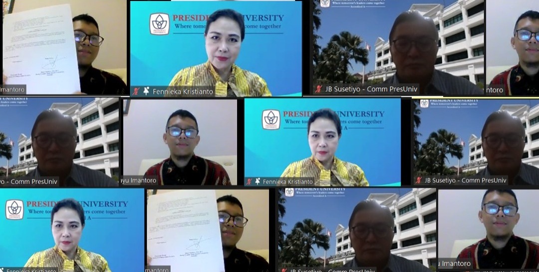 Penandatanganan perjanjian kerja sama Pendidikan Khusus Profesi Advokat (PKPA) antara ET-Asia dan President University,