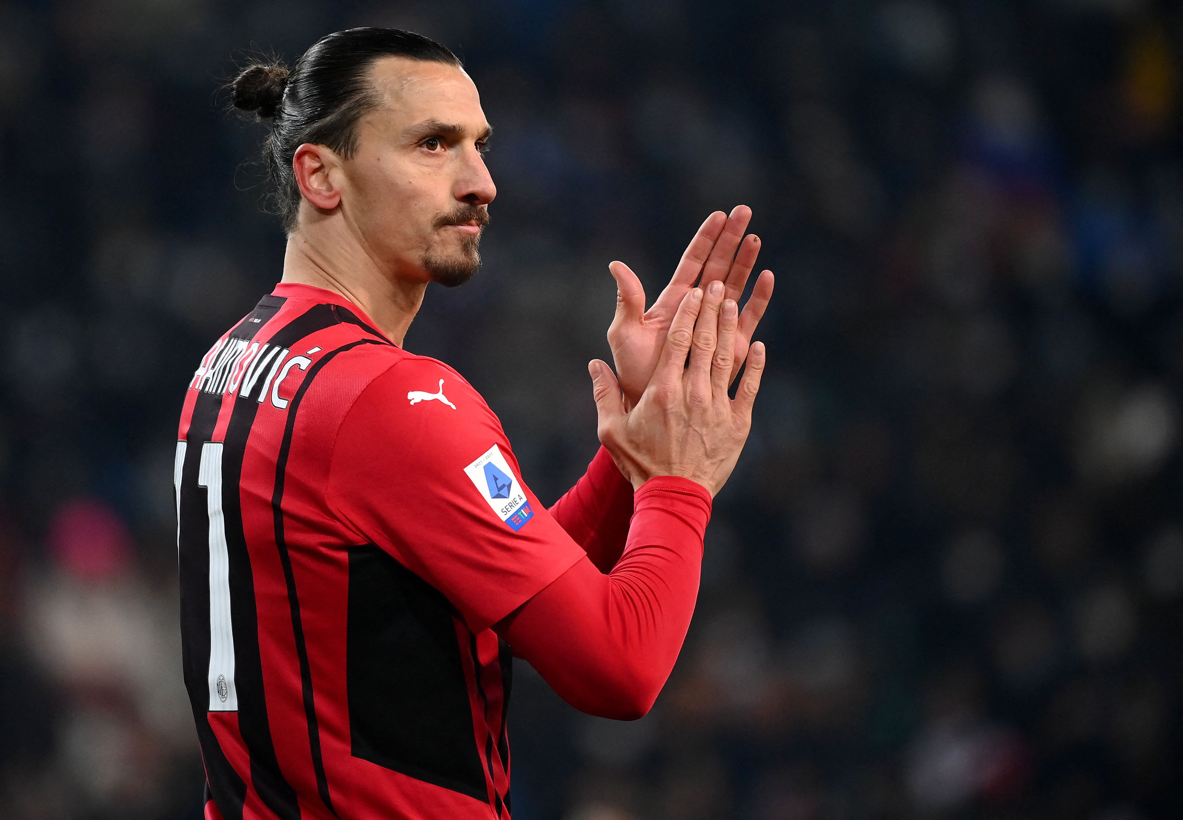 Striker veteran AC Milan Zlatan Ibrahimovic 