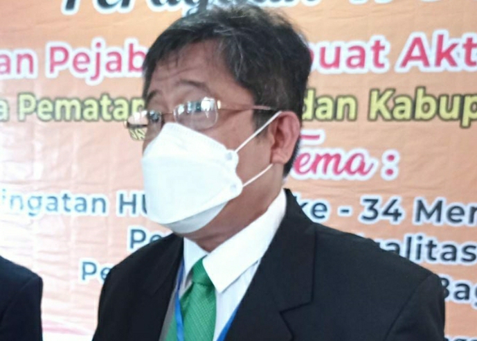 Ketua Ikatan Pejabat Pembuat Akte Tanah (IPPAT) Pematangsiantar-Simalungun Henry Sinaga  