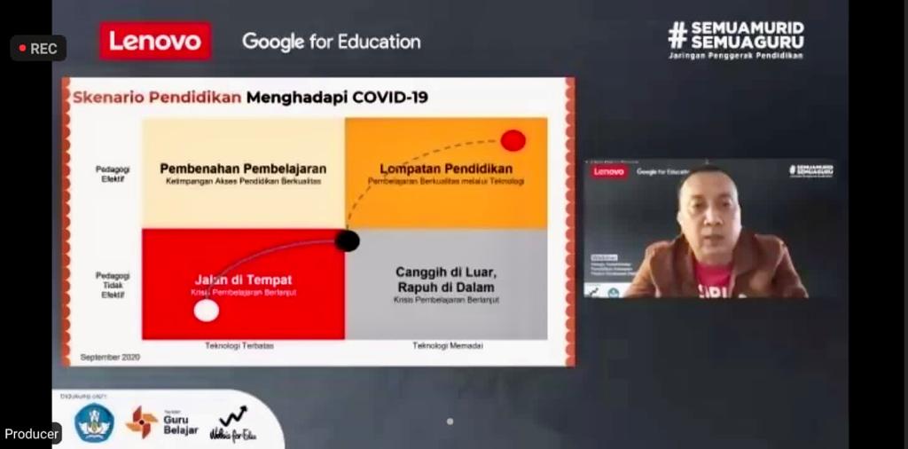 Lenovo memberi pelatihan untuk meningkatkan kecakapan digital dari para pendidik. 