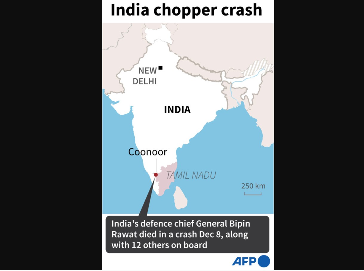 Menteri Pertahanan India Tewas dalam Kecelakaan Helikopter