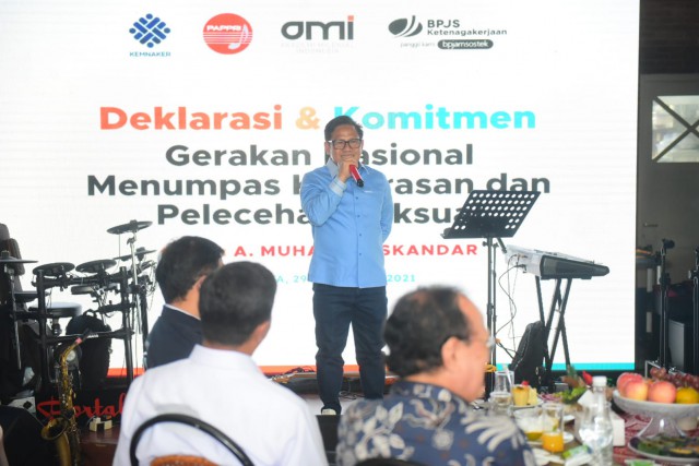 Wakil Ketua DPR RI Abdul Muhaimin Iskandar saat sambutannya dalam kegiatan Solidarity Perform, di Jakarta Timur, Rabu, (29/12).