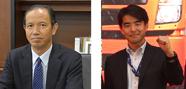  Presdir KTB Naoya 'Rocky' Takai (kiri), dan Presdir baru KTB Nobukazu Tanaka