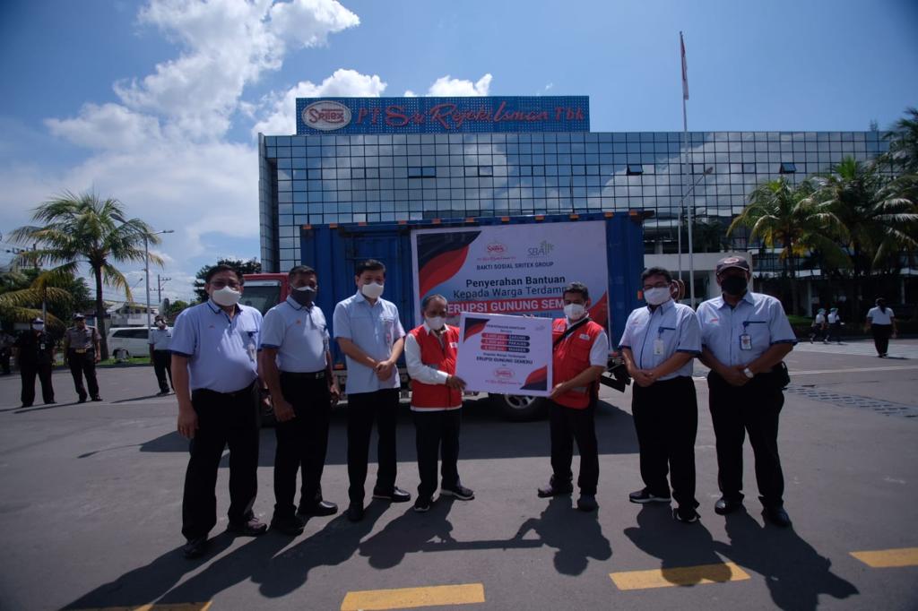 PT Sri Rejeki Isman Tbk aktif  mengirimkan bantuan untuk para korban erupsi Semeru.