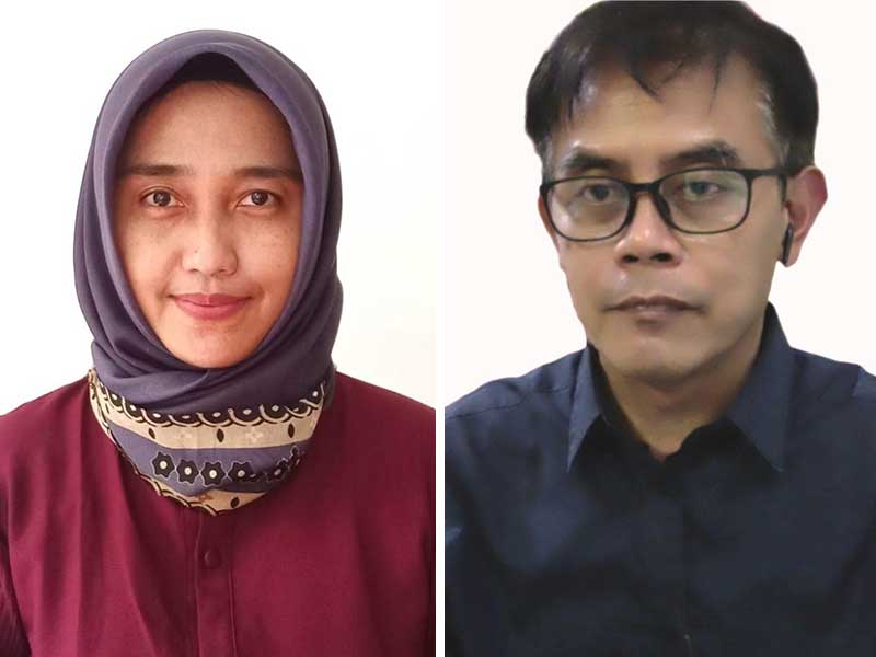 Maharani Hapsari, Sekretaris Eksekutif Pusat Studi Perdagangan Dunia UGM (kiri), Riza Noer Arfani, Ketua Pusat Studi Perdagangan Dunia UGM