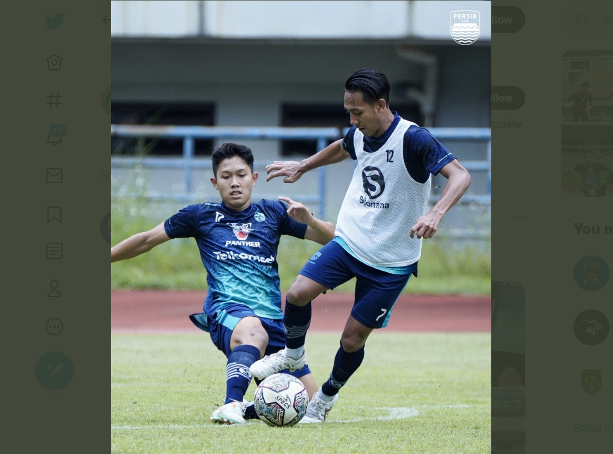 Sesi latihan Persib Bandung.