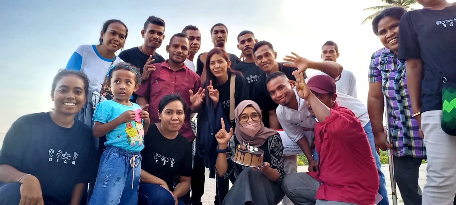 Peserta parede peringati Hari Disabilitas Internasional 2021 di Kebupaten Lembata, Sabtu (4/12)