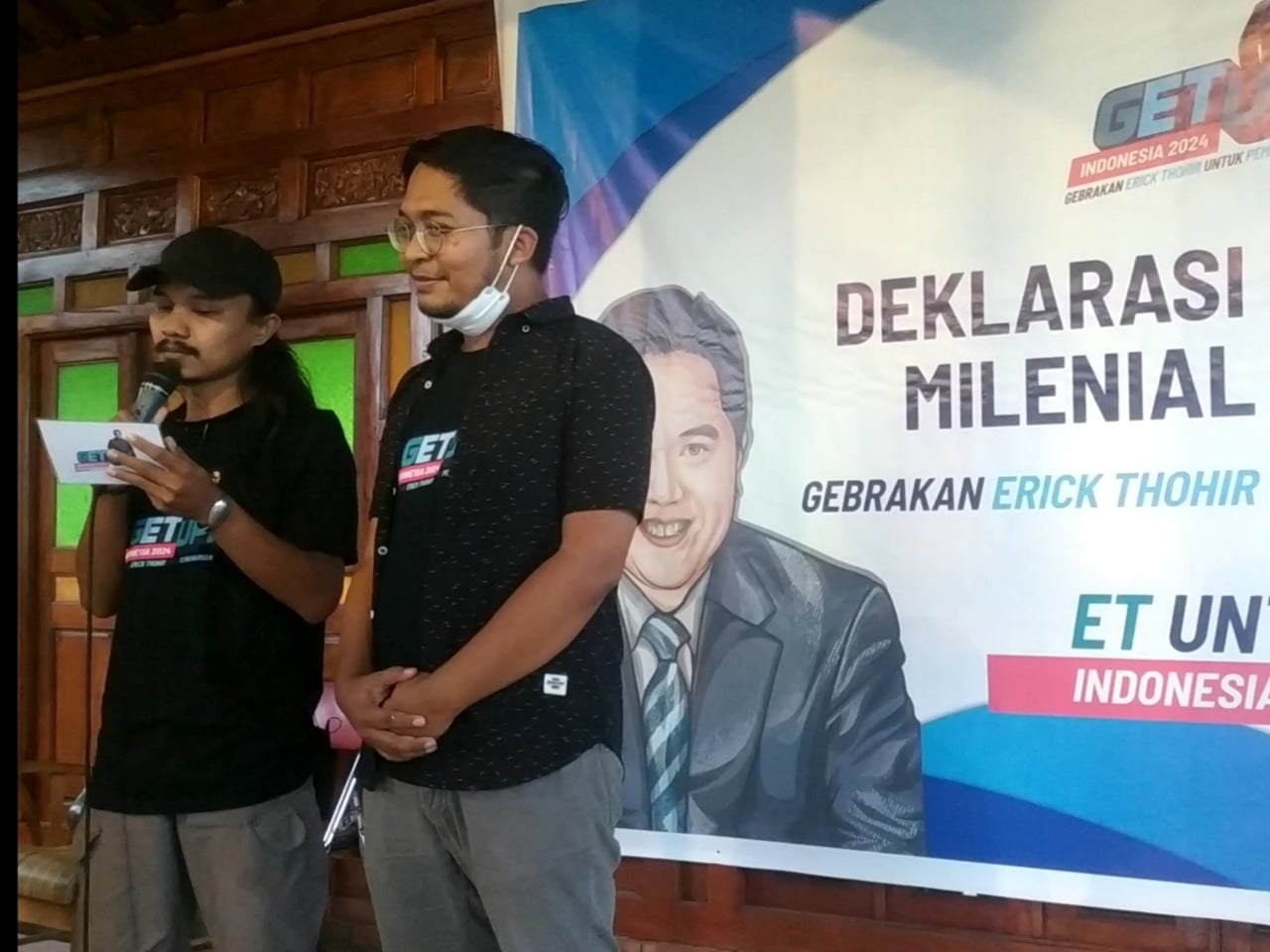 Gerakan Erick Thohir Untuk Pembaharuan (Getup) dideklarasikan di Bantul, DIY, Minggu sore (122/12)