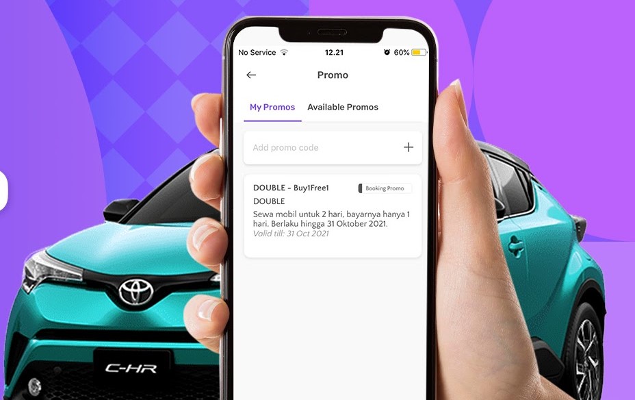 Aplikasi penyewaaan kendaraan. 