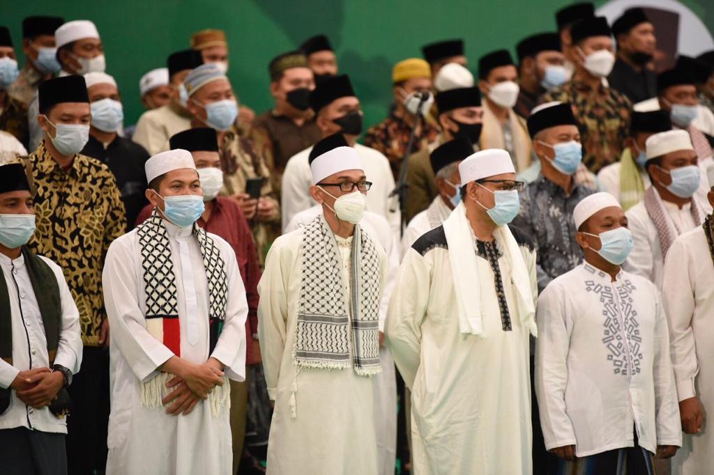 Rorum Ijtima Ulama Sumatera Utara mendeklarasikan dukungan untuk Sandiaga Uno maju sebagai Capres di 2024, di Medan, Rabu (5/1)