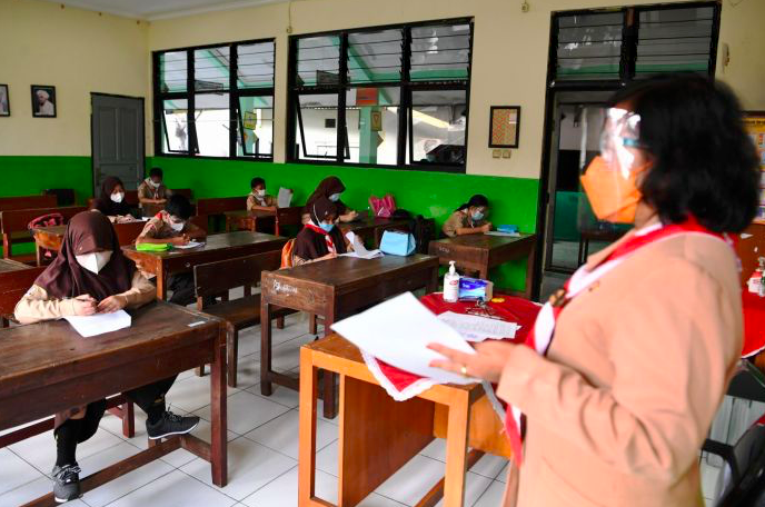 Ilustrasi pembelajaran tatap muka.