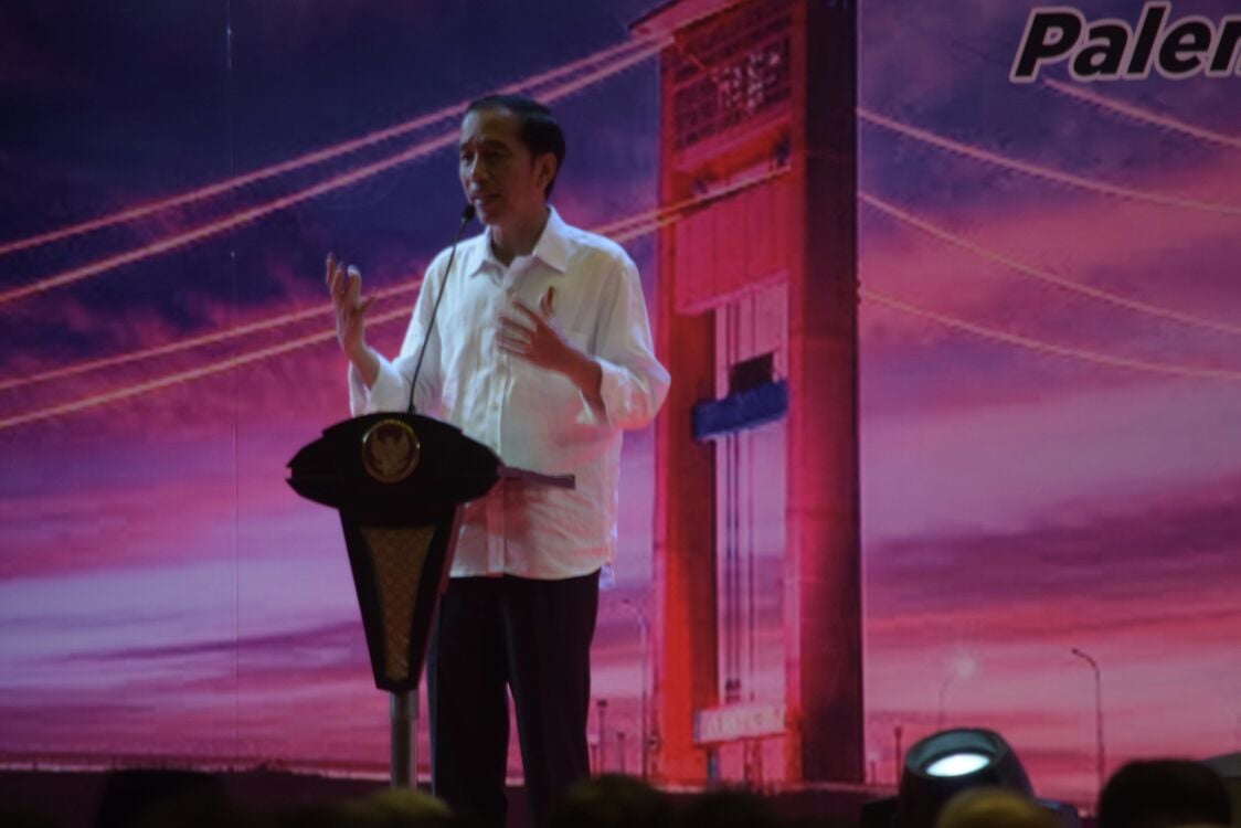 Presiden Joko Widodo mencanangkan Kota Pagaralam, Sumsel sebagai kota energi hijau, Senin (24/1/2022).