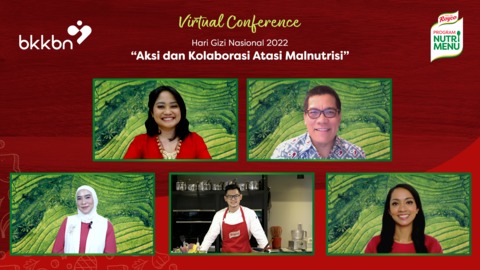 Konferensi Hari Gizi Nasional 2022 'Aksi dan Kolaborasi Atasi Malnutrisi' digelar secara virtual pada Rabu (25/1). 
