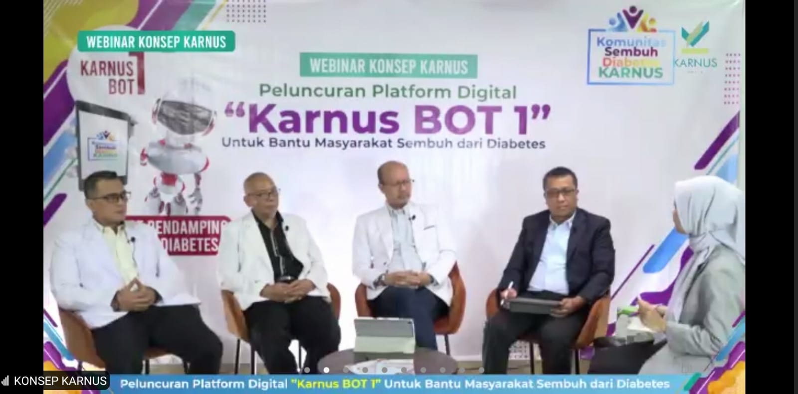 PeluncuranPlatform Digital 'Karnus BOT 1' untuk bantu masyarakat sembuh dari diabetes.  