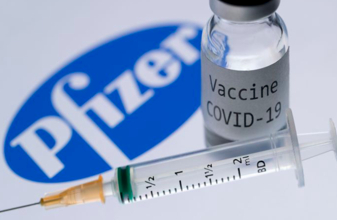 Ilustrasi vaksin yang diproduksi Pfizer.