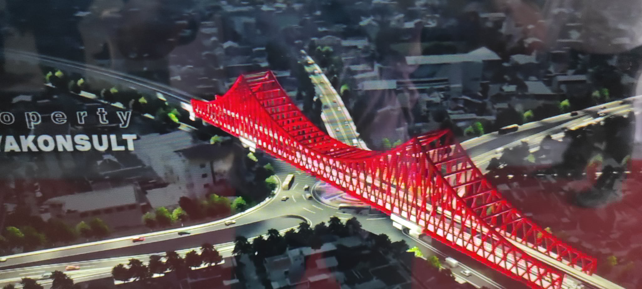 Maket proyek elevated rail Simpang Tujuh Joglo yang akan menjadi ikon pariwisata Kota Solo.