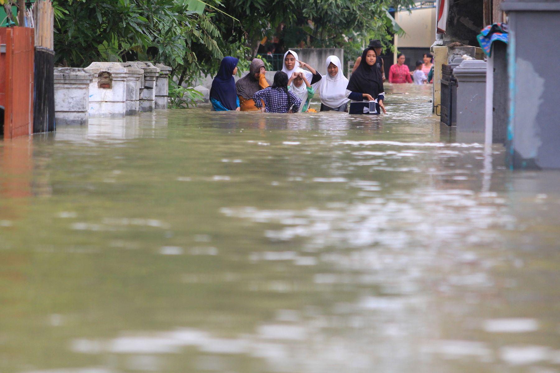 BANJIR CIREBON: Empat desa di Cirebon yaitu Desa Marikangen, Kebarepan, Kasugengan Lor dan Warugede terendam banjir.
