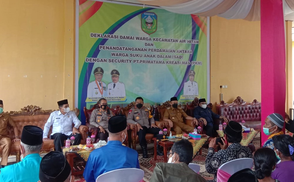 Deklarasi damai Suku Anak Dalam dengan PT PKM, Senin (10/11)