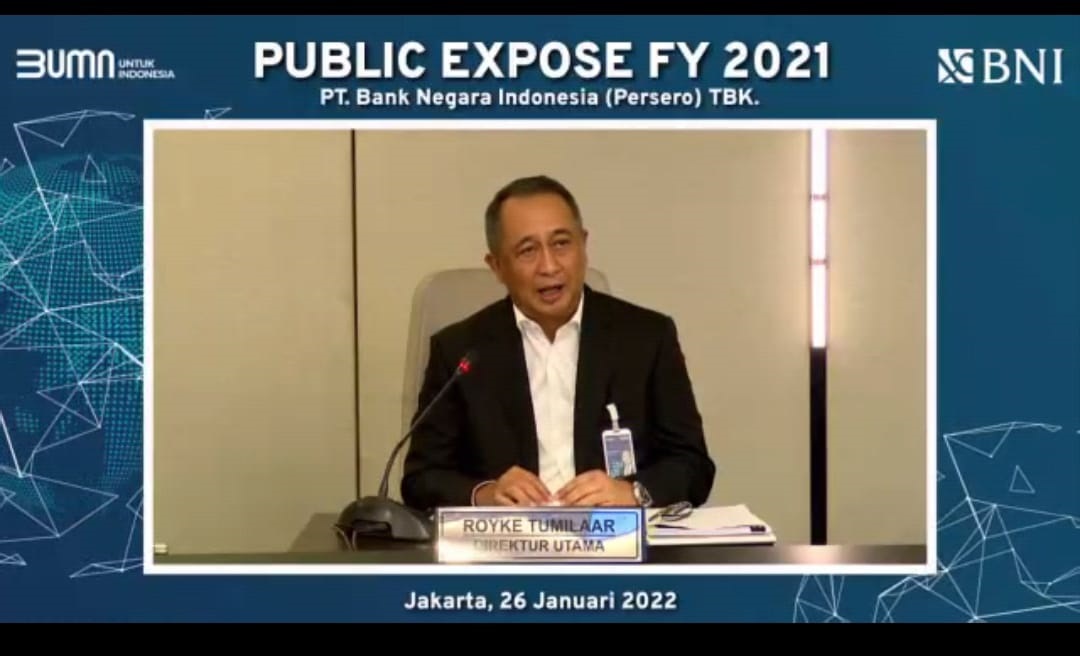 Tangkapan layar public expose BNI.