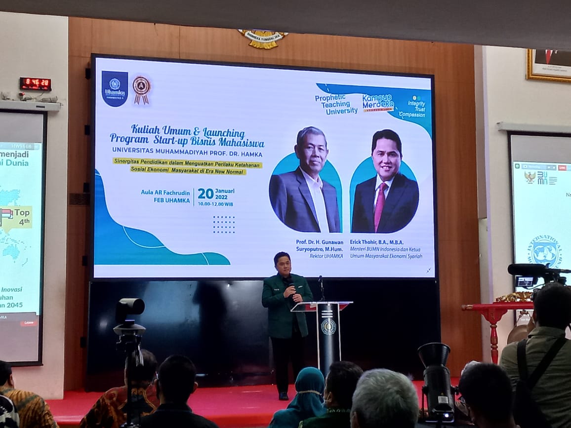  Kuliah Umum UHAMKA dengan tema Sinergitas Pendidikan dalam Menguatkan Perilaku Ketahanan Sosial Ekonomi Masyarakat di Era New Normal