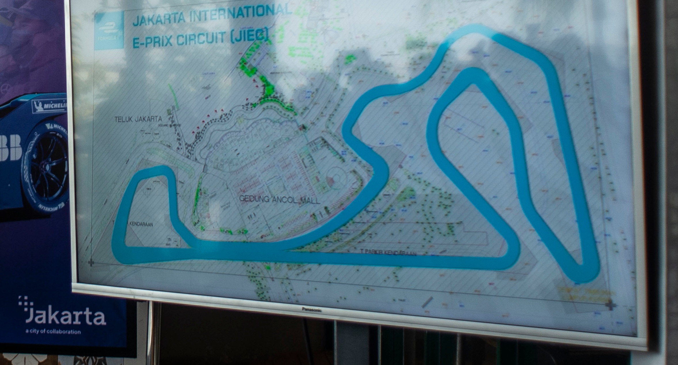 Maket pengembangan sirkuit Formula e