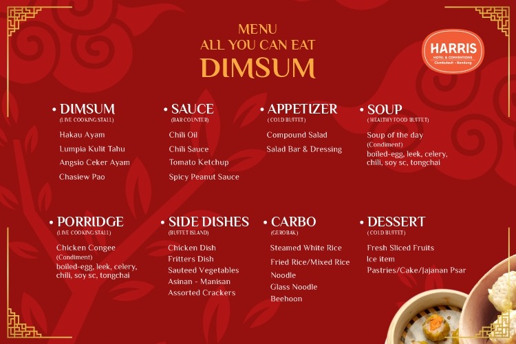 Rayakan Tahun Baru Imlek 2022 dengan Paket All You Can Eat Dim Sum di HARRIS Hotel & Conventions Ciumbuleuit Bandung