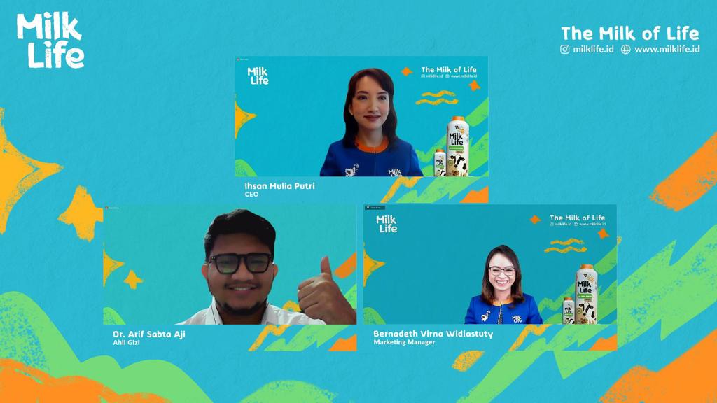 Webinar tentang kampanye Berani Minum Susu.