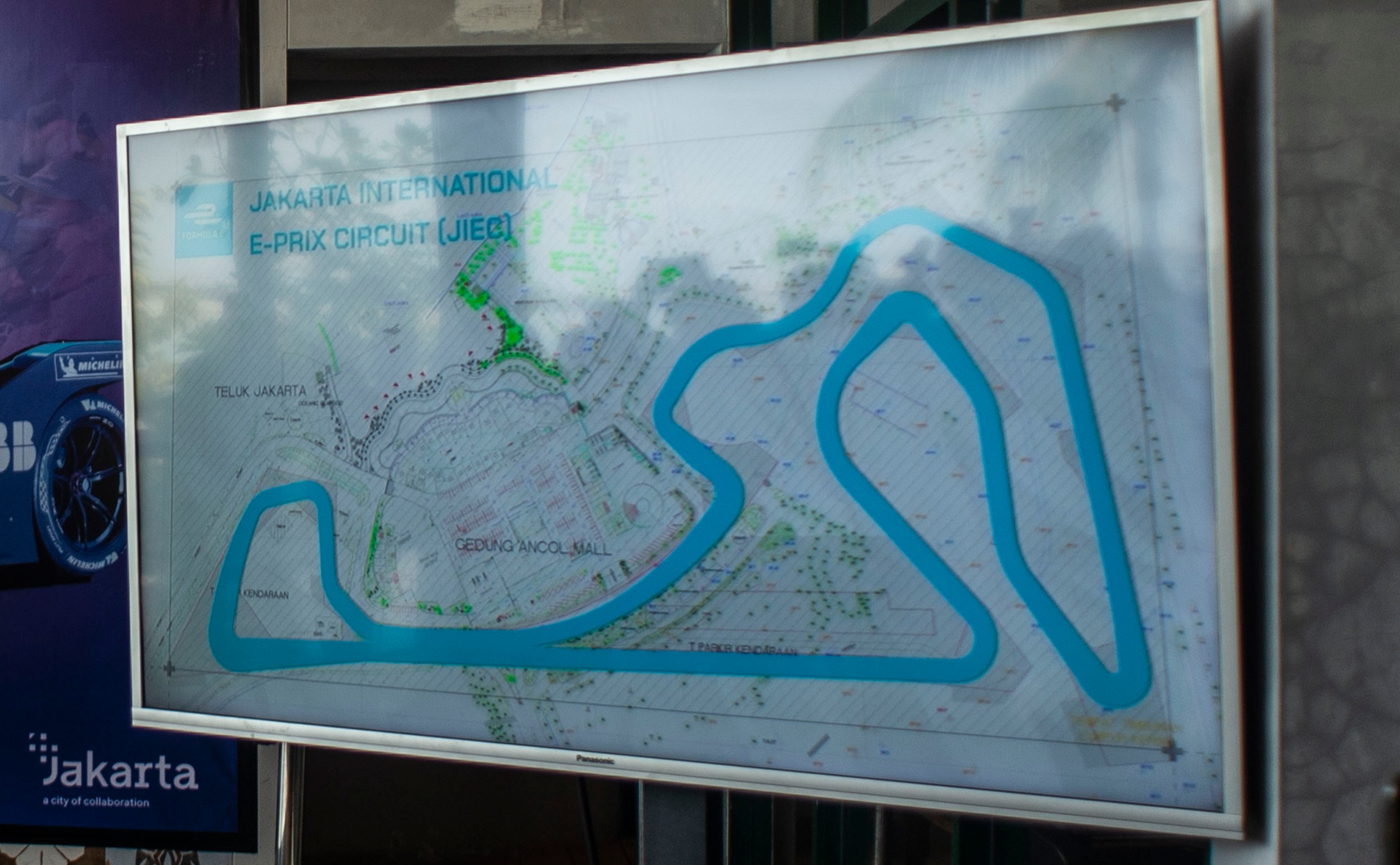 Maket pengembangan sirkuit Formula e