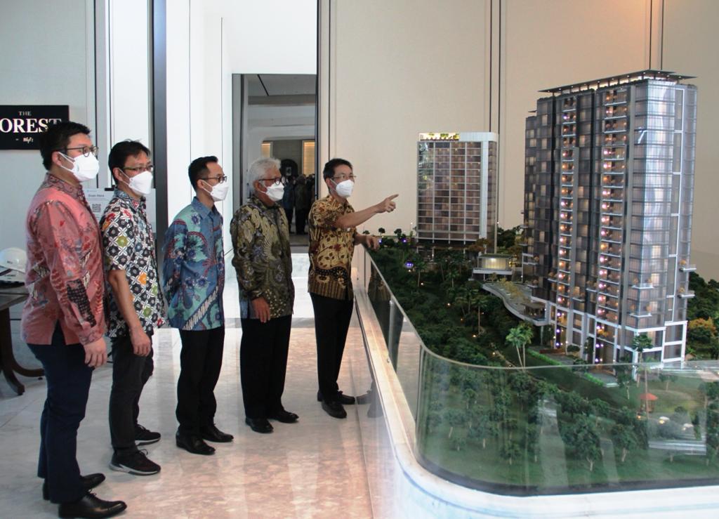 Maket rencana proyek apartemen The Veranda yang memulai groundbreaking, Jumat (28/1). 