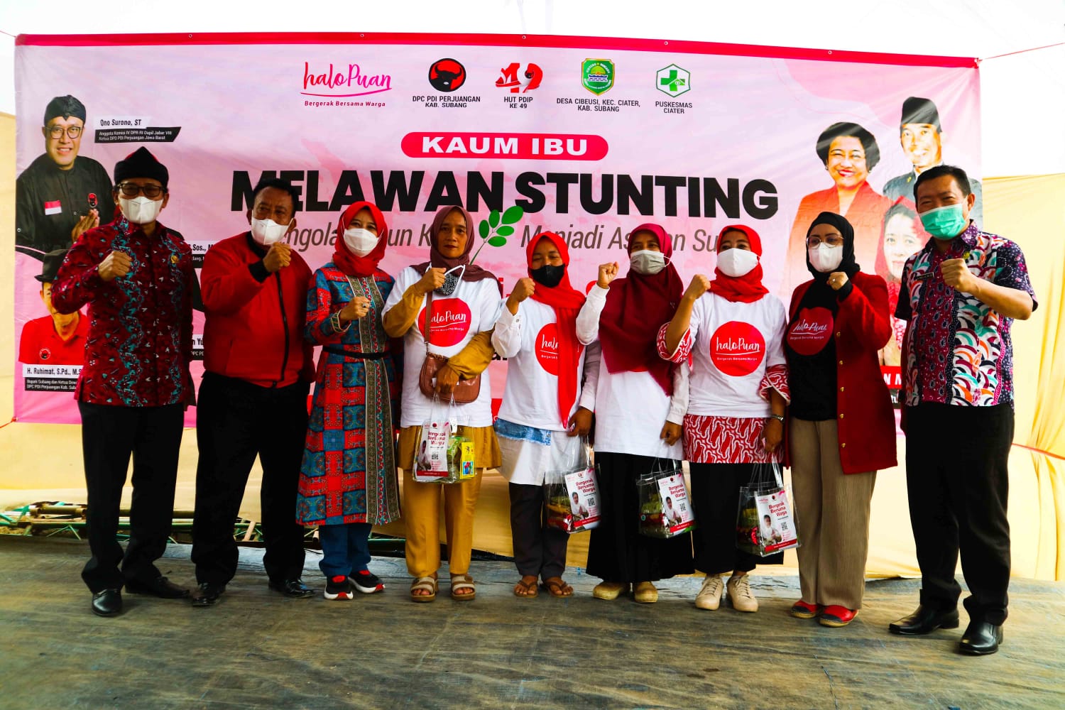 Gerakan Melawan Stunting dilaksanakan di Kecamatan Ciater, Kabupaten Subang, Jawa Barat.