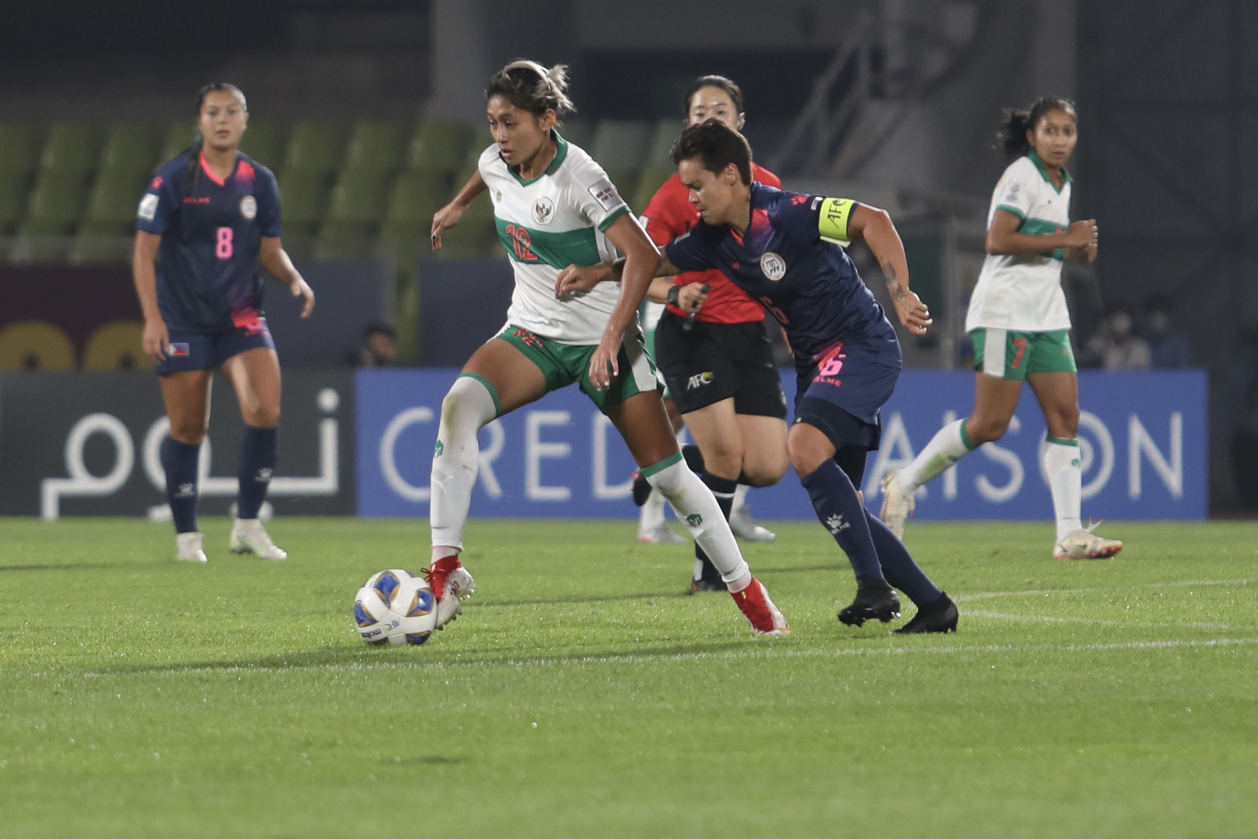 Laga Piala Asia Putri antara Indonesia dan Filipina.