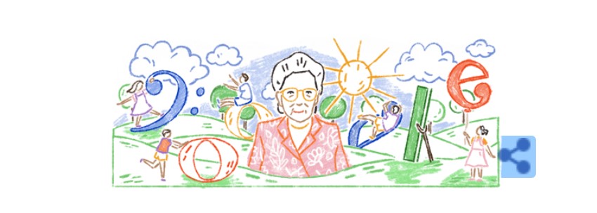 Google doodle hari ini yang menampilkan Bu Kasur