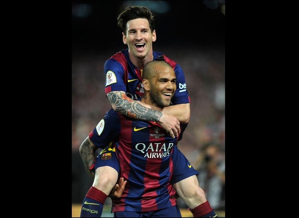 Lionel Messi dan Dani Alves