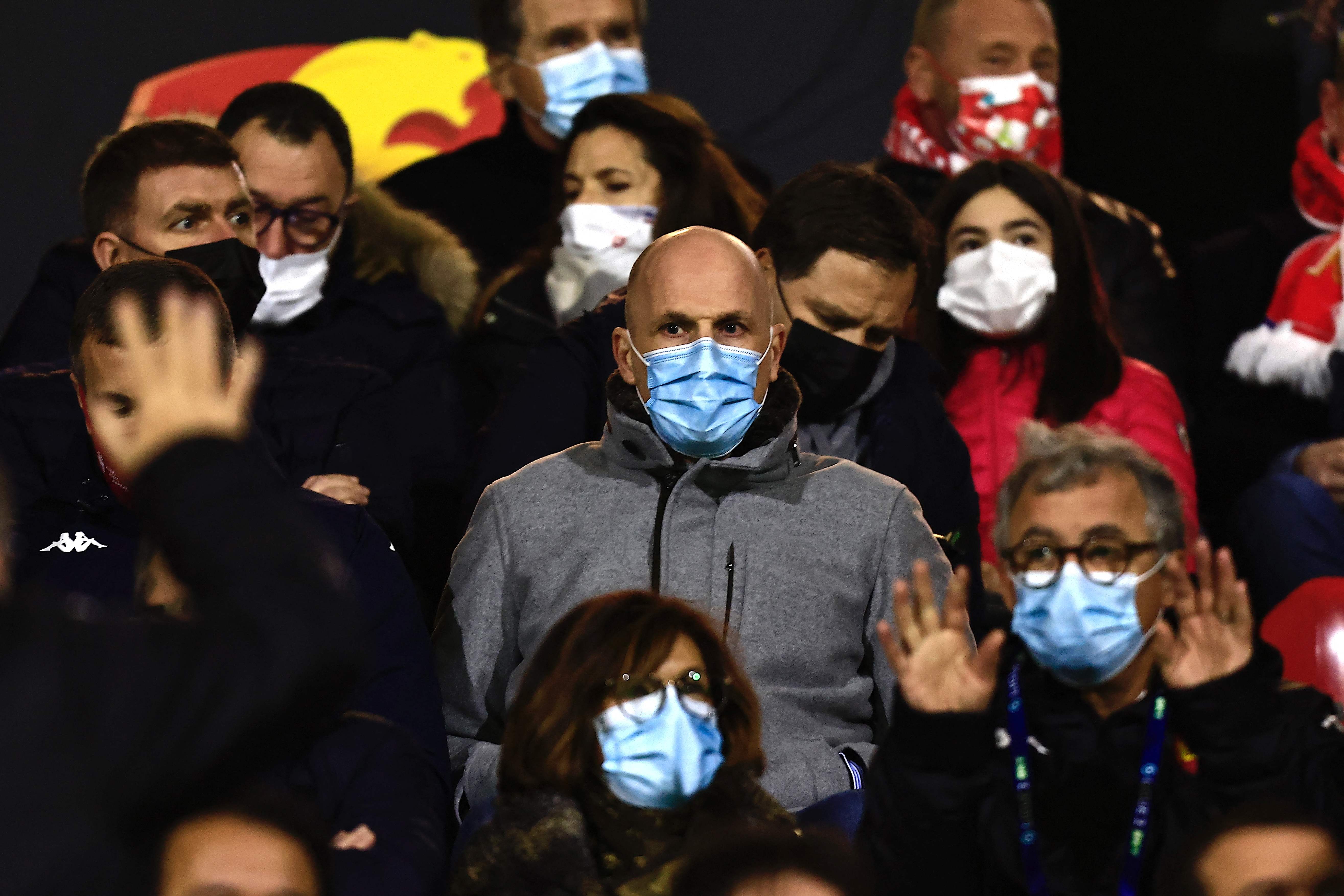 pelatih anyar Monaco Philippe Clement menyaksikan laga Coupe de France antara Monaco dan Quevilly Rouen.