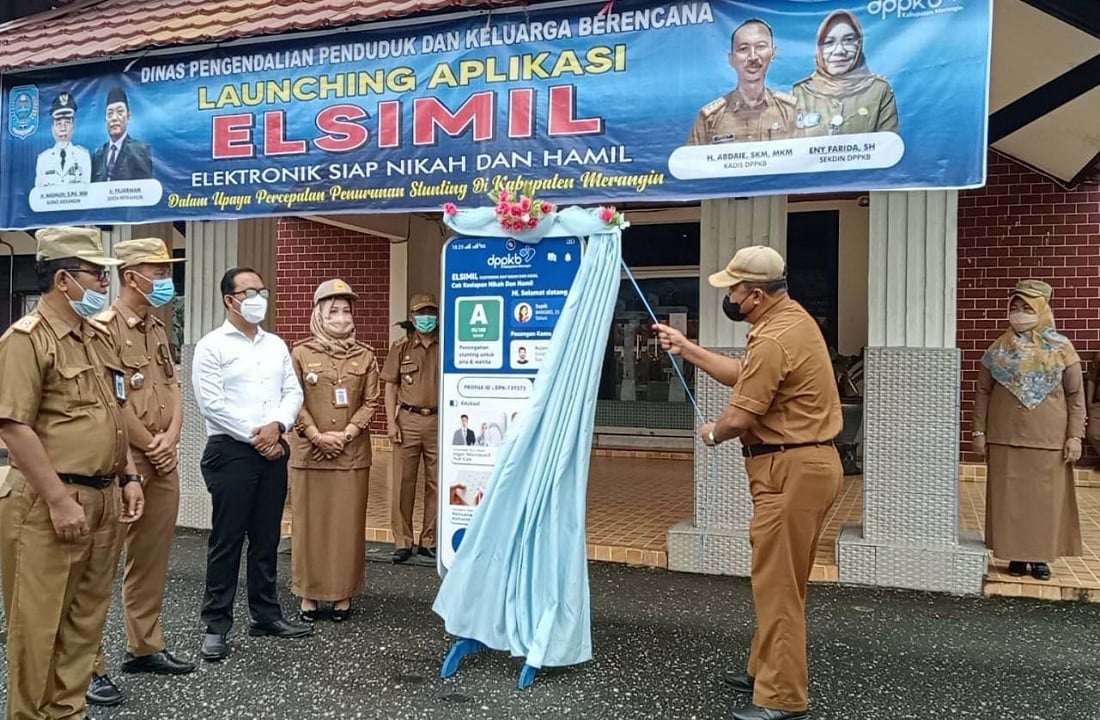  Asisten III Setda Merangin M Zubir melaunching aplikasi Elektronik Siap Nikah dan Hamil (ELSIMIL)